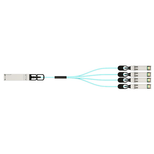 H40G QSFP+ to 4X10G SFP+ breakout Active Optical Cables，1m~100m Reach