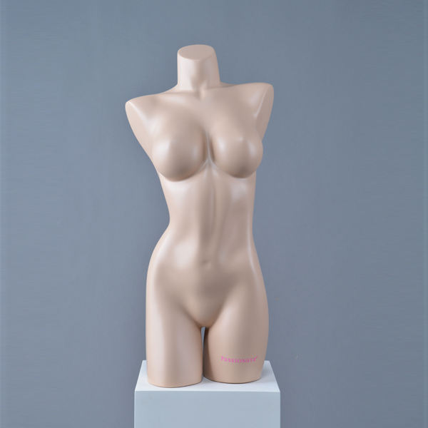 Skin color plastic bust mannequins women gender torso mannequin for underpants display(PC  female torso manikin)