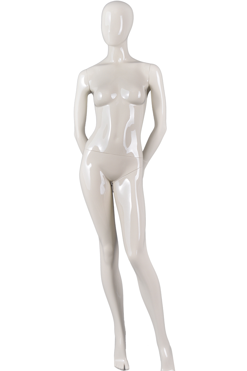 Fiberglass Abstract Female Egg Head Mannequin For Widow Display