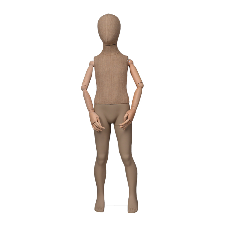 Abstract kids linen wrapped manikin child size display mannequins on sale(EK,child mannequin torso) 