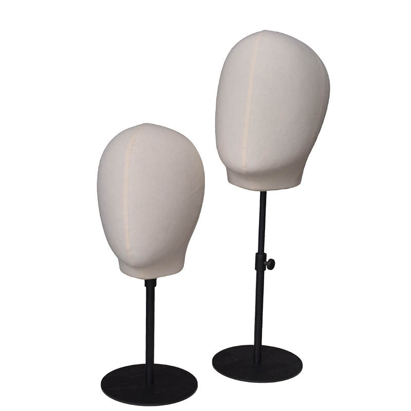 High quality fabric linen abstract head mannequins for sale (PMH)