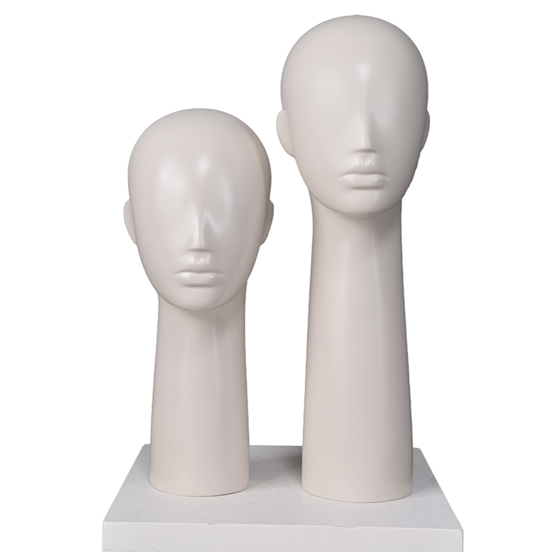 High quality glossy abstract head mannequins for hat display (OMH)