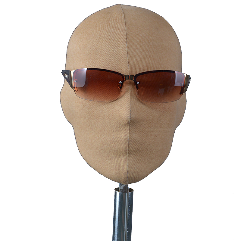 Customized Abstract Mannequin For Sunglasses Fabric Wrapped Linen Fiberglass Male Mannequin Head For Sale(HF)