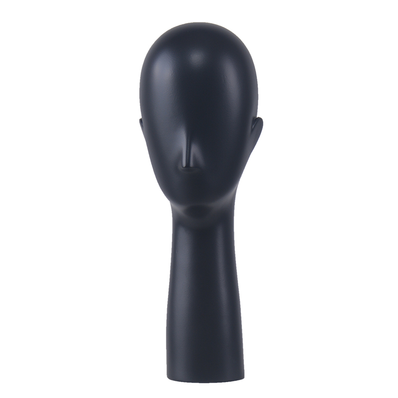 Customized Black Mannequin Head Fiberglass Mannequin Head For Accessories Display