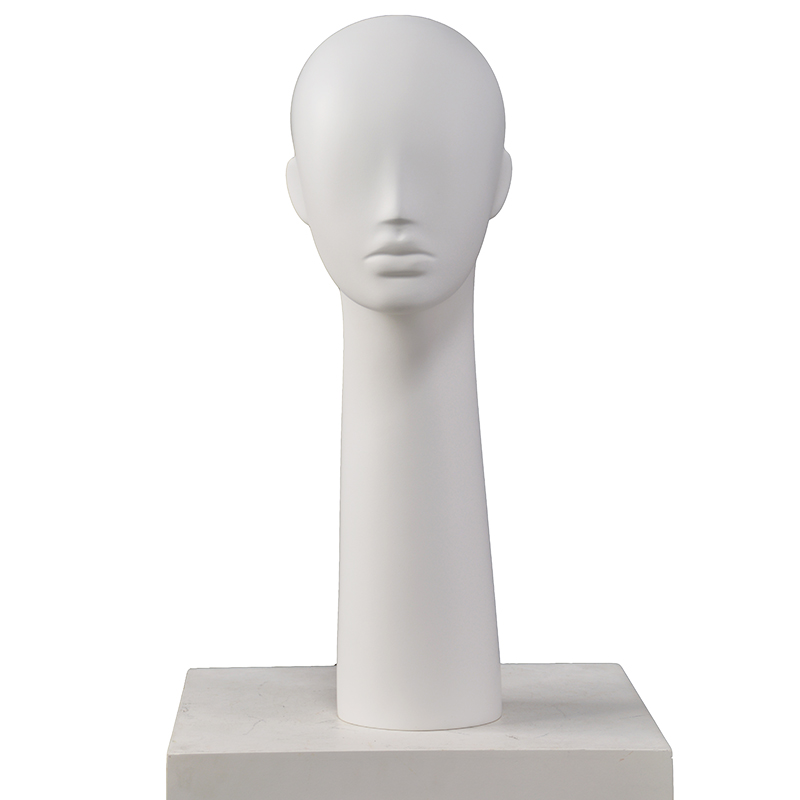 Customized female jewelry displayhead mannequin abstract fiberglass mannequin head for hat