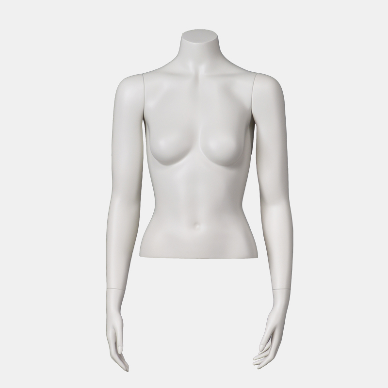 Customized matte white mannequins female half body with stand (ABH)