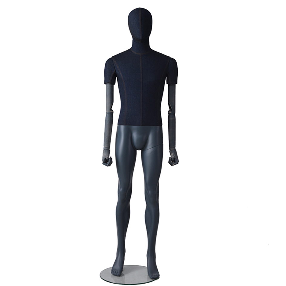 High quality Full Body Fabric Mannequin male fashion dummy with adjustable hand on sale(IM)