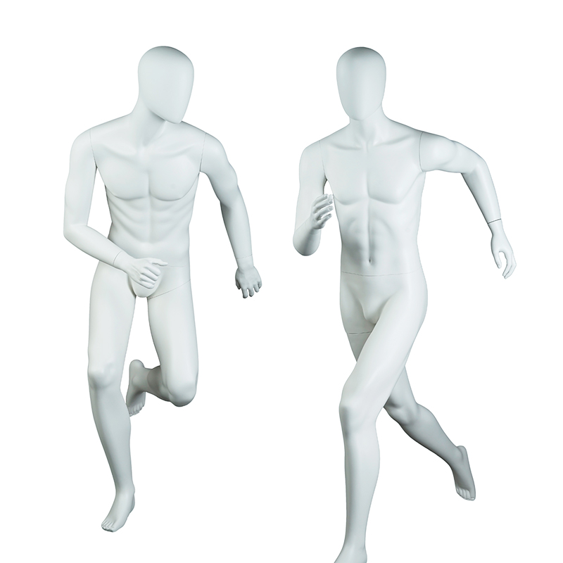 High Quality Matte White Male Muscle Sport Mannequin Running Fashion Mannequin For Sale(FPM)