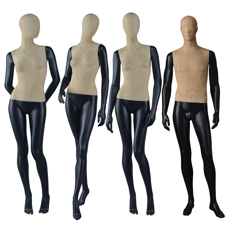 Fashion vintage mannequin fiberglass female fabric male manikin for window display（GWM)