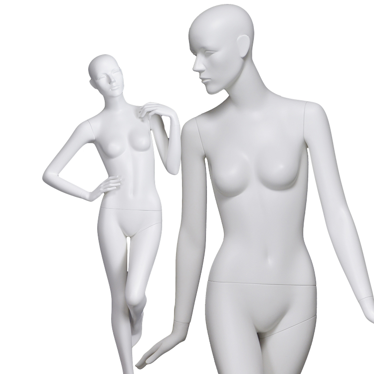 Fiberglass Realistic Sexy Female Mannequin Matte White Women Manikin For Clothing Display(CX)