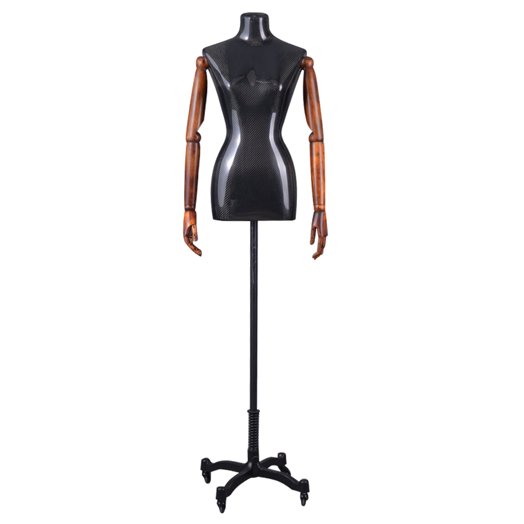 Half body carbon fiber covered fiberglass cheap dress forms mannequin (SFM)