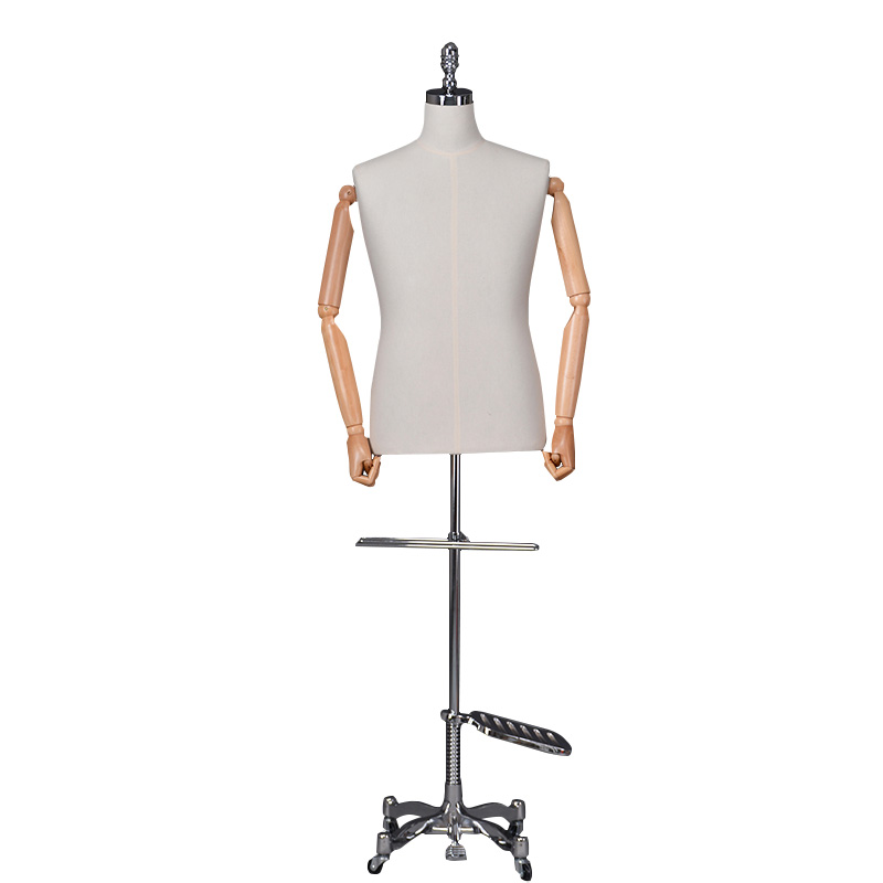 High Quality Fabric Covered Business Suit Mannequin Half Body Male Life Size Manikin  (ZDM)