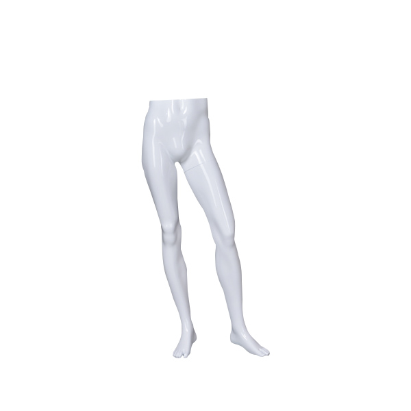 Customized Glossy White Lower-body Mannequin Male Leg For Sale(RMH)