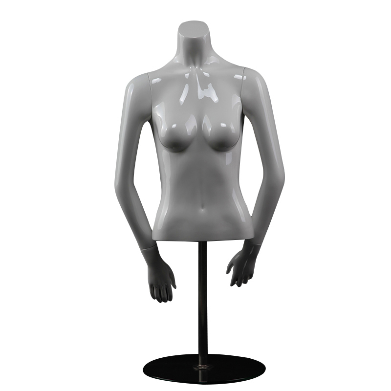 Fashion Glossy White Female Half Mannequin Torso(KMH)