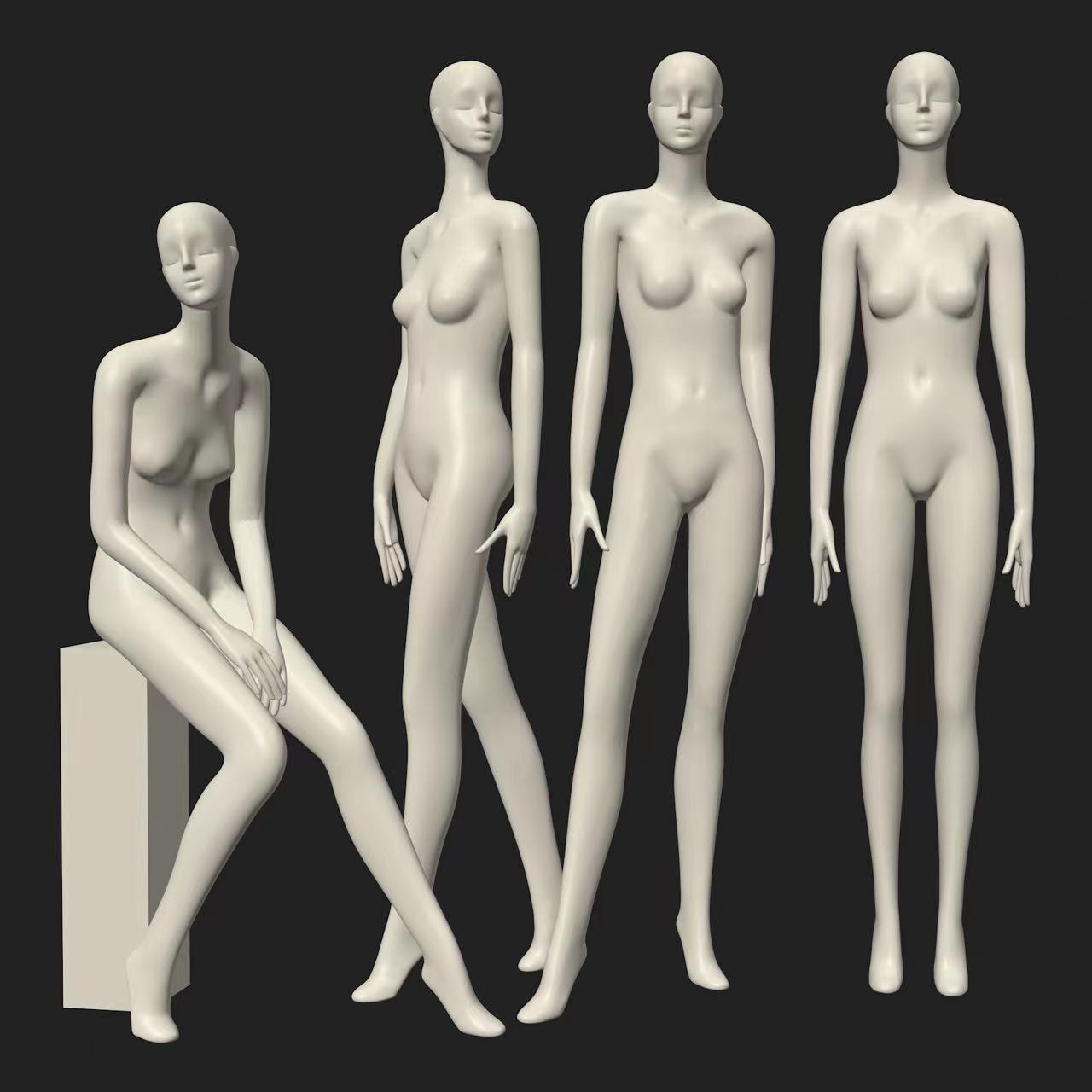 Factory Direct Window Display Mannequin Abstract Models Fashion Female Mannequins Full-body Dummy Mannequins Women's Clothing Mannequins