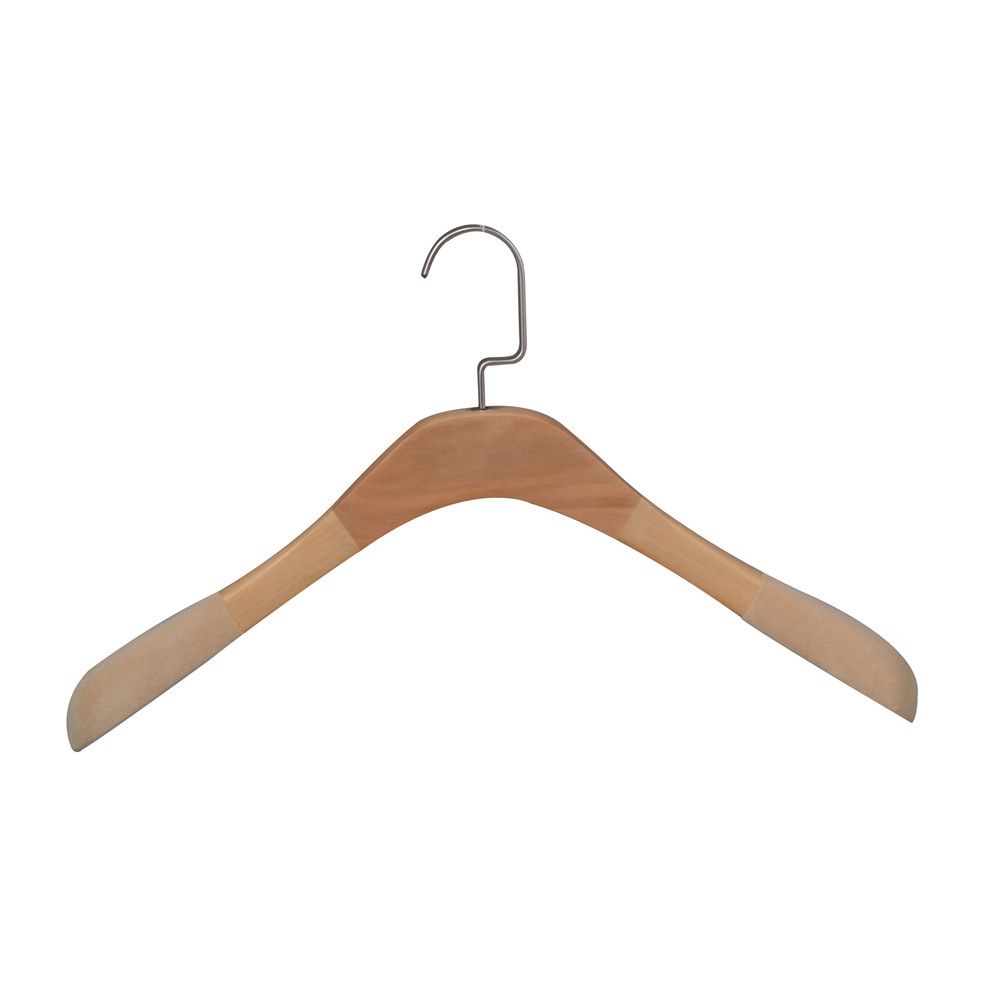 Wholesale custom cheap matt wood hangers for clothes(YJB)