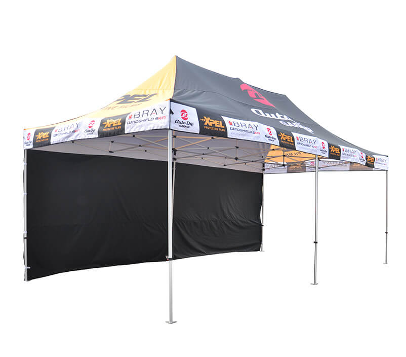 Carpa con dosel estampado emergente