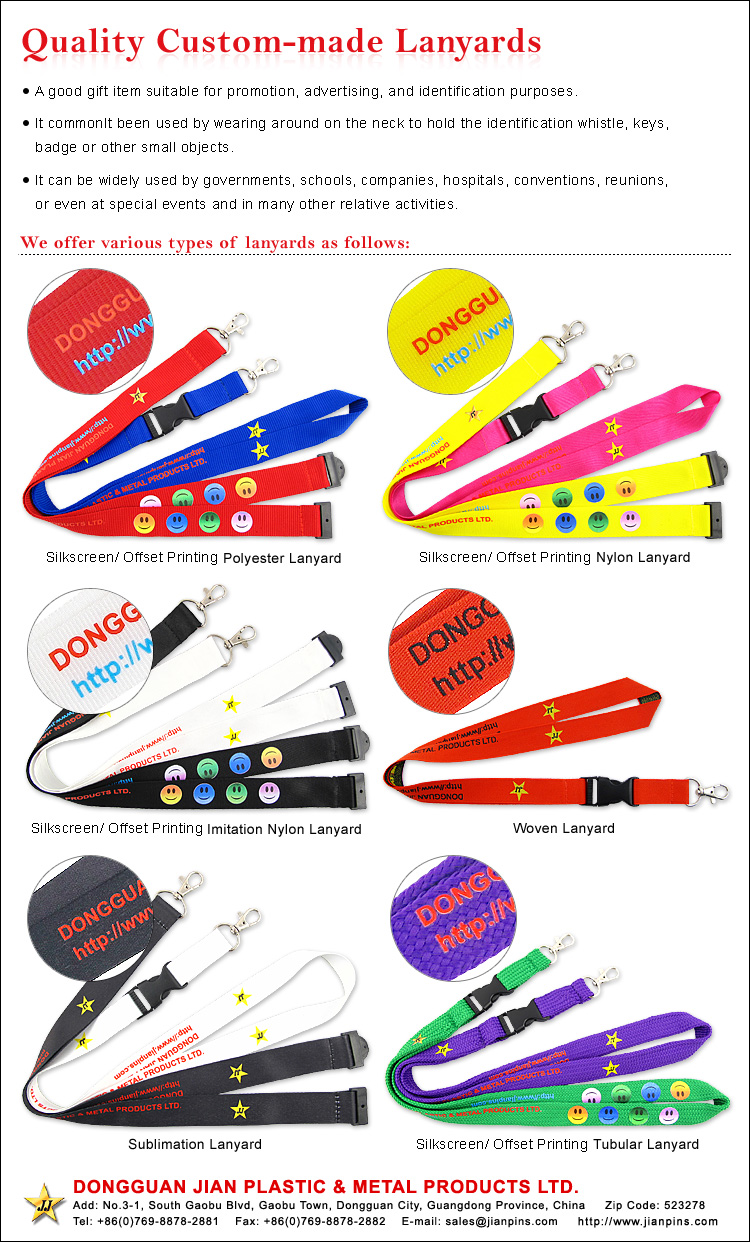 Promotional custom lanyards from China lanyard supplier