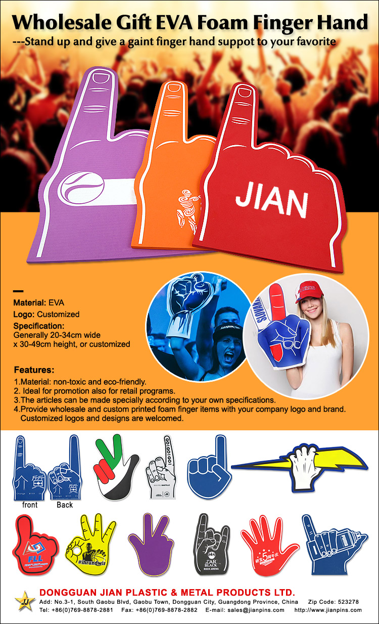 wholesaler foam finger hand-custom foam fingers offered