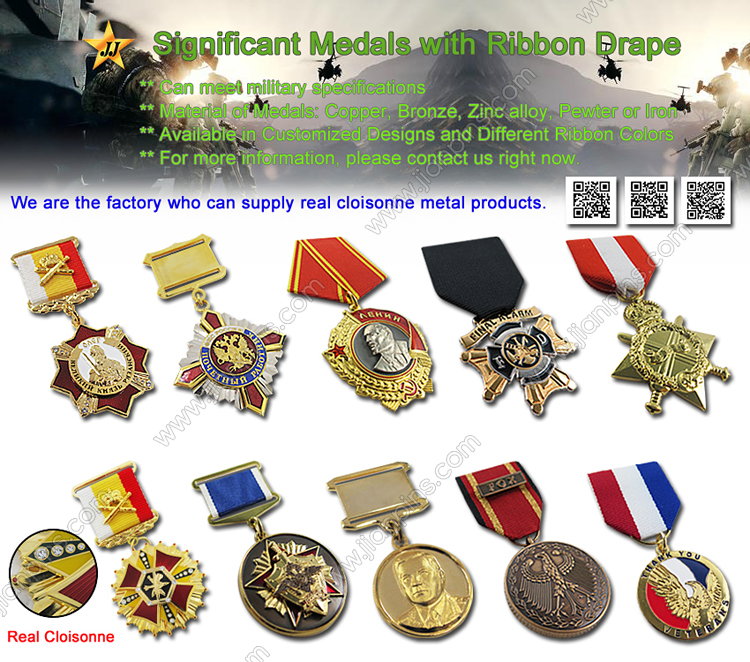 Significant Medals with Ribbon Drape From JIAN