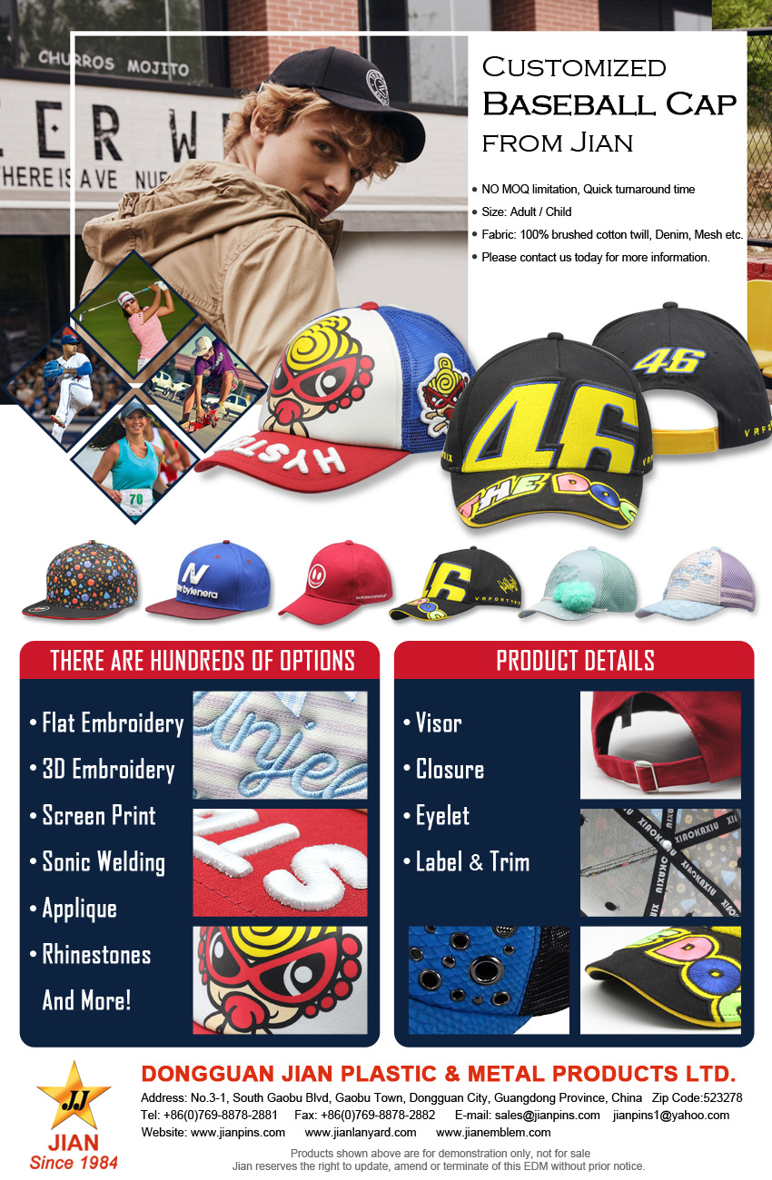 Custom baseball hats with NO MOQ limitation and quick turnaround time 