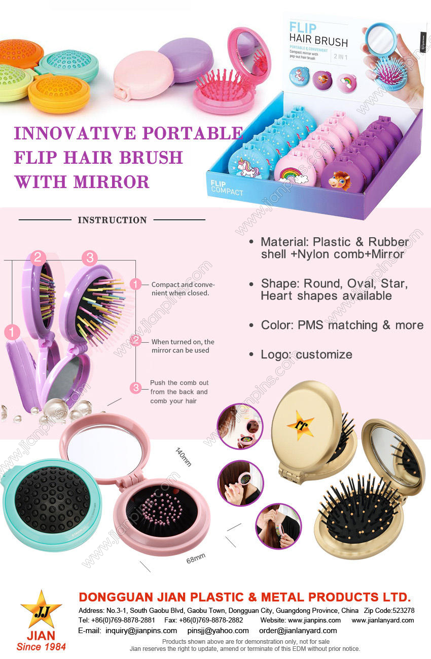 Plastic Portable Makeup Compact Mirror