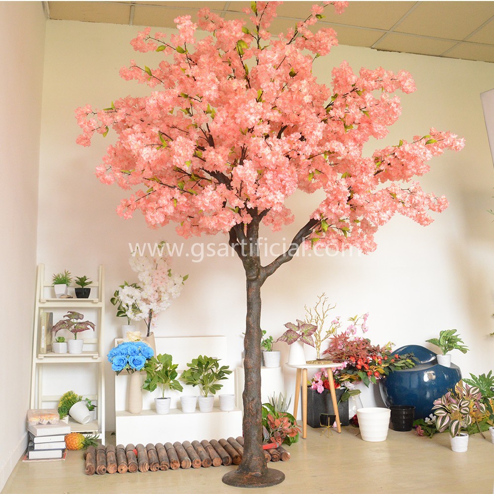 2.5m High Plastic Sakura Tree Artificial Cherry Blossom Tree For Wedding Decoration