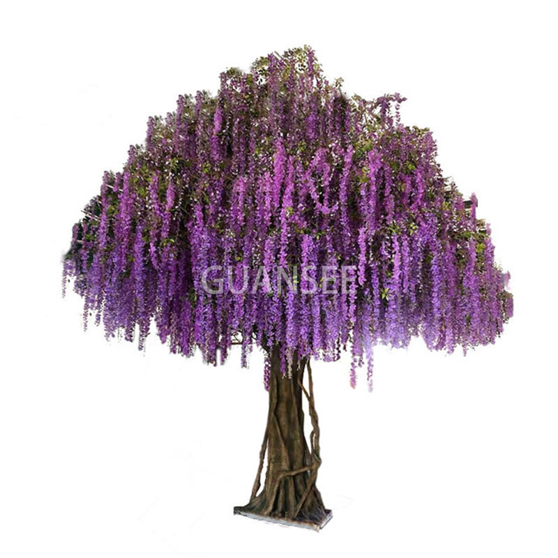 Artificial Wisteria Tree Decor tree with Purple Flower China Manufacturer GSZTHS005