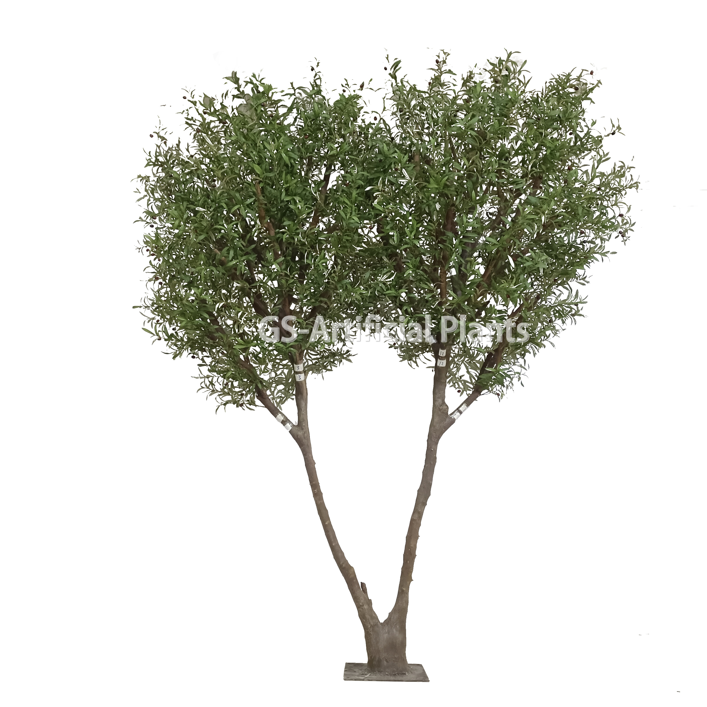 Artificial Olive Tree Green Double Branches With Fruits 