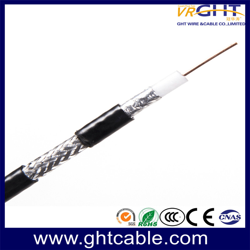 CCS Coaxial Cable Rg59 in Black PVC for CCTV/CATV/Matv