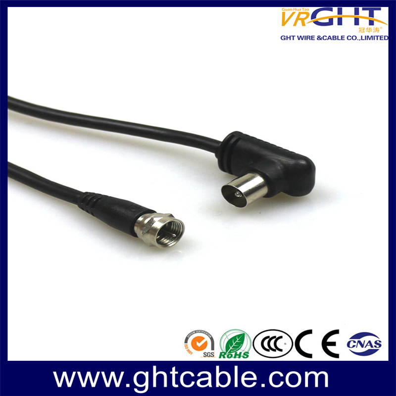 Right angle 9.5 Pal Plug to 9.5 PAL Jack SAT Cable RF Coaxial Antenna Cable F Connector RG6 Cable