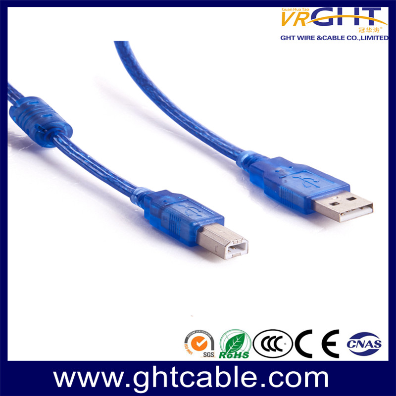 USB 2.0 A(M)-B(M)-Transparent Blue