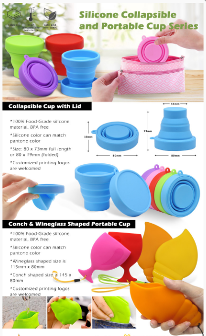 Silicone Collapsible Cup Convenient to Carry Along for Outdoor Activities