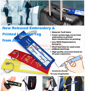 Exquisite Embroidery & Printed Luggage Tag