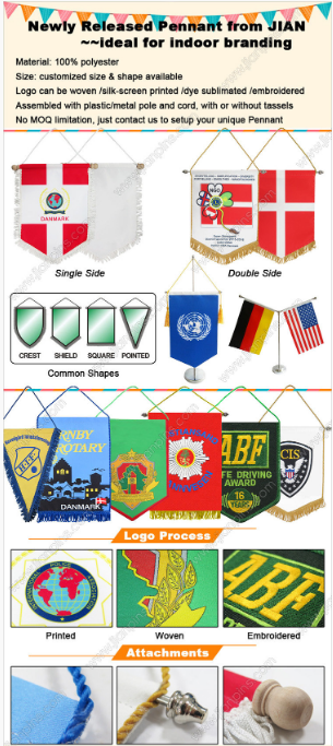 Newly Released Pennant Flags From JIAN-- Ideal Indoor Branding