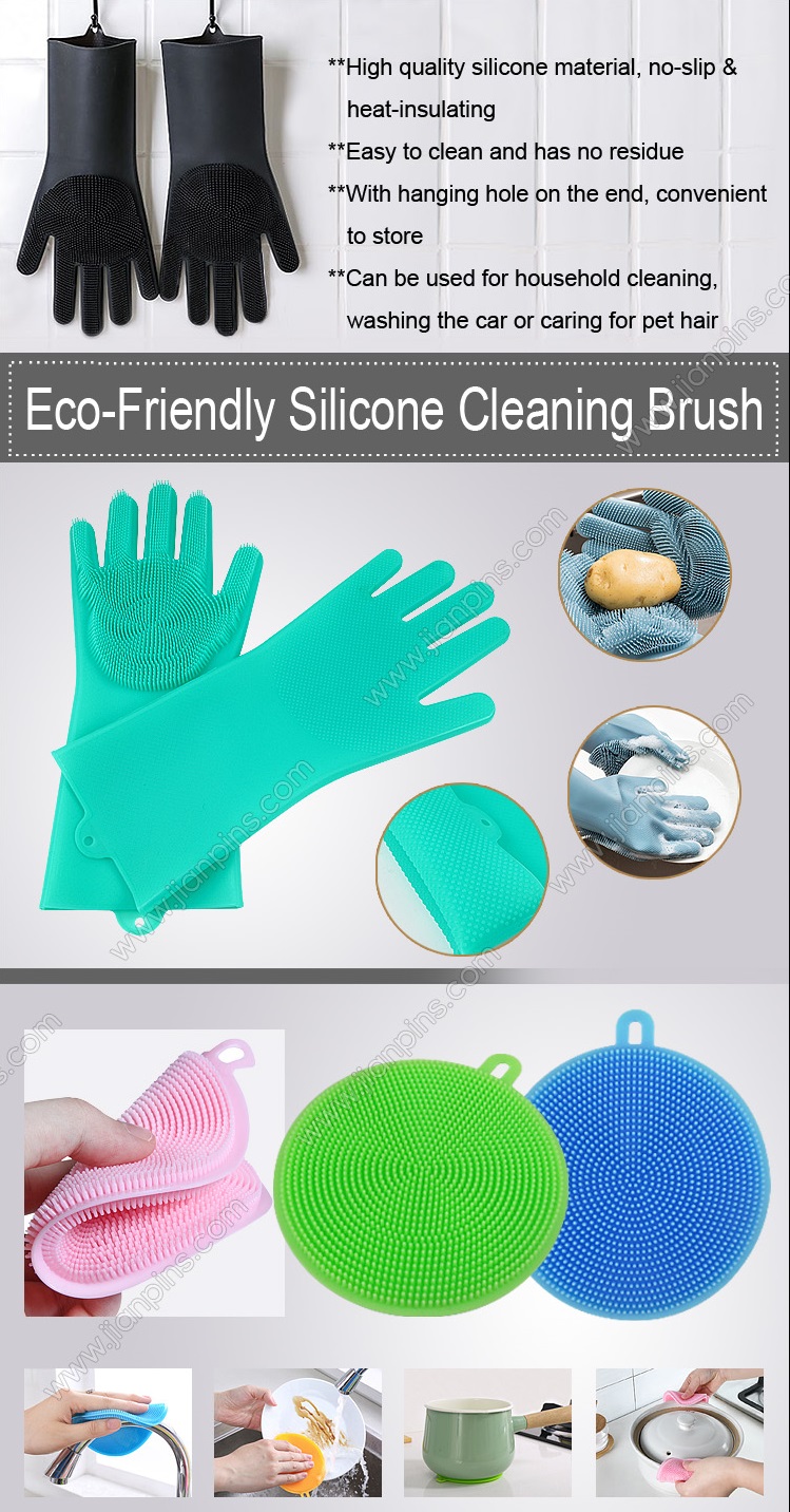 Escova de limpeza de silicone ecológica