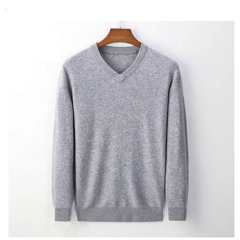 2021 Winter Autumn Hot Sale Men's Long Sleeve Pullover Knitted V Neck Cotton Wool For Men's Sweaters