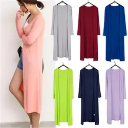 knitted Autumn Spring Summer Long Sleeve Colorful Knit Cardigans no Button Down Cable Large Beige Sweater Coats for Women