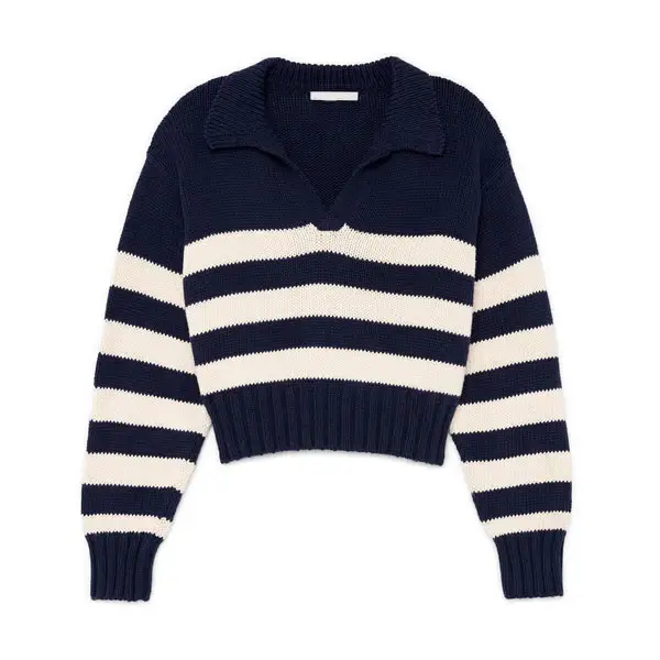 knitted Wholesale New Fashion Custom Wholesale Women's Retro-Style Striped Sweater