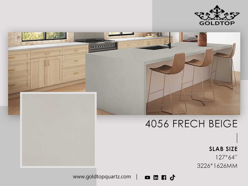 4056 Frech Beige quartz countertops