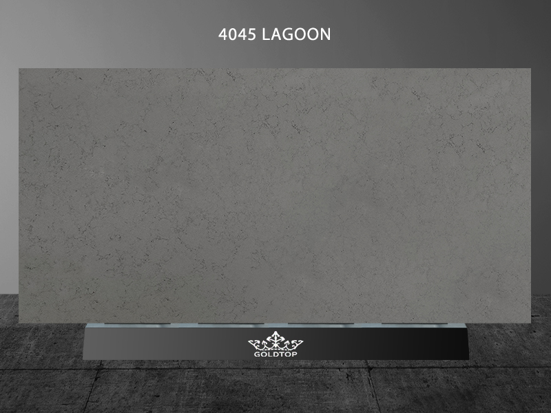 Gray Lagoon Silica Eternal Marble Quartz Kitchen