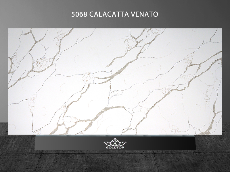 Venato Calacatta  Quartz Golden Stripes Factory