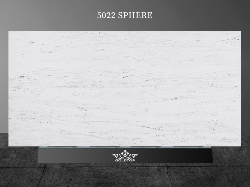 Calacatta Series Quartz White Sphere countertop