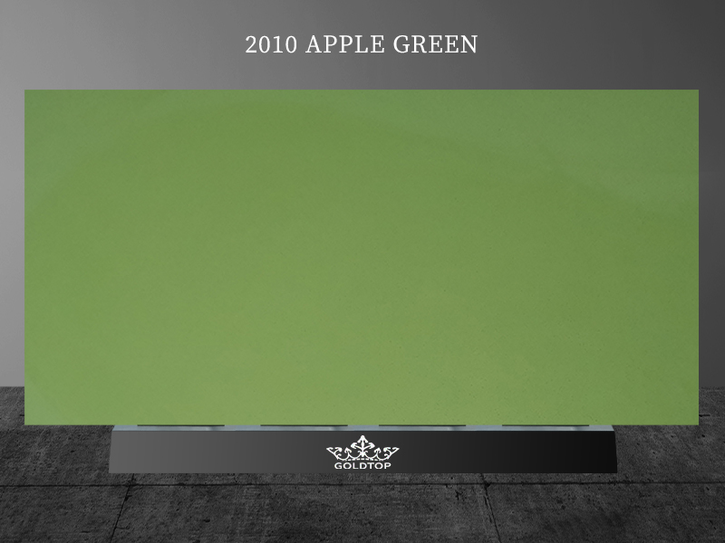 Green Apple Aura Quartz Countertop For Kitchen Bathroom 2010