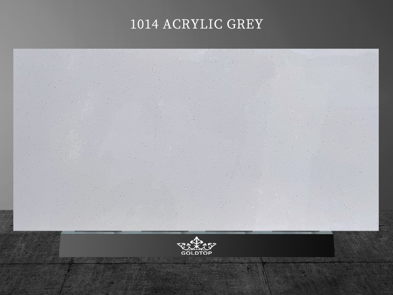 Grey Acrylic quartz slab countertops for Kitchen Bathroom 1014