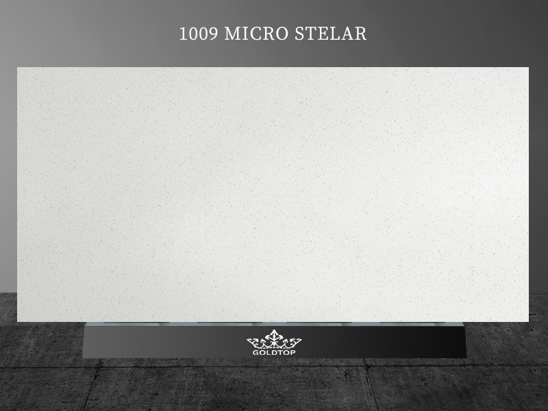 Beige Micro Stelar Quartz White Slabs Wholesale 1009