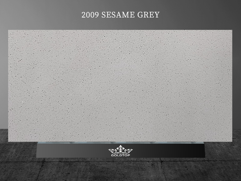 Sesame Grey Quartz Countertop With Black Veins 2009