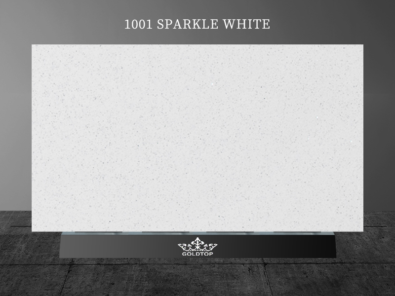 Super Jumbo Slabe Quartz Sparkle White 