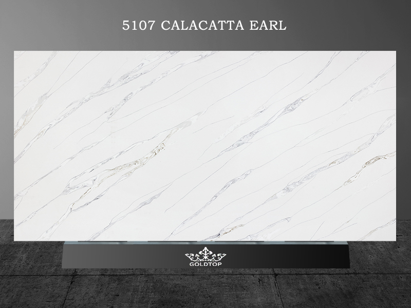 5107 Calacatta Earl white Quartz Countertops