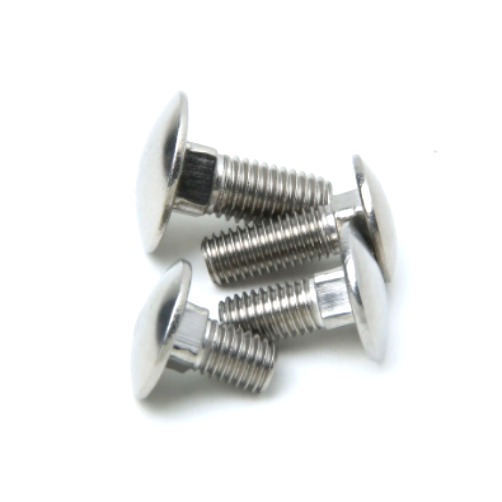 Square neck bolts with semi-round head